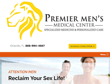 Tablet Screenshot of premiermensmedical.com